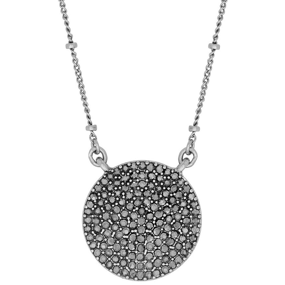 NWT Lucky Brand Pavé Rock Crystal Pendant Necklace